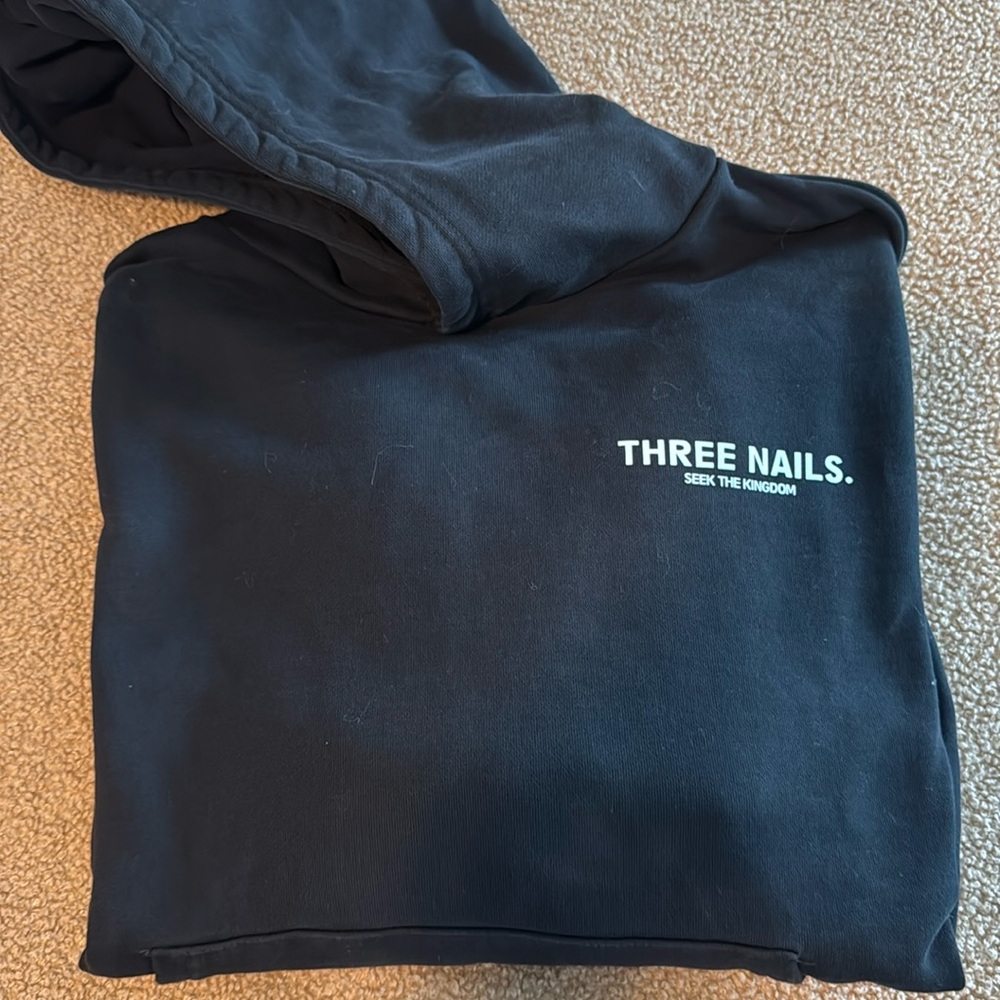 Three Nails Hooded Sweatshirt Christian design